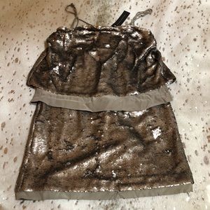 Banana Republic Silver Sequin Dress Size 8